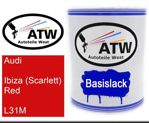 Audi, Ibiza (Scarlett) Red, L31M: 1L Lackdose, von ATW Autoteile West.